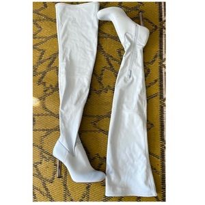 Zara Blue Thigh High Boots